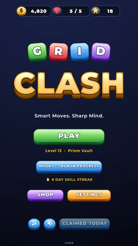 The title screen